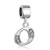 Simple Letter O With April Birthstone Clear Dangle European Beads