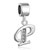 Simple Letter P With April Birthstone Clear Dangle European Beads