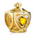 Golden Crown With November Birthstone Citrine Topaz Crystal Heart Beads Charms Bracelets