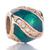 May Birthstone Square Double Flower Peridot Crystal Pin Photo Gift Fit All Brands Gold Plated Beads Charms Bracelets