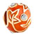 22 K Golden Orange Drip Gum Maple Leaf Clear Crystal Faberge Egg Fit All Brands Gold Plated Beads Charms Bracelets