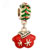 Golden Gloves Red Green Drip Gum Dangle Fit All Brands Gold Plated Beads Charms Bracelets