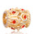 22K Garnet Red Crystal Diamond Accent All Brand Gold Plated Beads Charms Bracelets