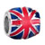 Oval Blue Red Drip England Flag Gift Fit All Brands Silver Plated Beads Charms Bracelets