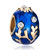 22K Sapphire Clear White Crystal Family Tree Of Life Love Easter Faberge Egg Two Tone Plated Beads Charms Bracelets
