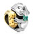 22K Rabbit Holding Easter Egg Two Tone Plated Beads Charms Bracelets