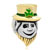 22K Funny Magician St Patrick Leprechaun Two Tone Plated Beads Charms Bracelets