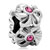 Oct Birthstone Rose Pink Crystal Flower Floral Beads Charms Bracelets