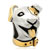 22K Cute Puppy Dog Head Animal Two Tone Plated Beads Charms Bracelets