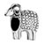 Goat Animal All Brands Silver Plated Beads Charms Bracelets