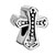 Apr Birthstone Clear White Crystal Diamond Accent Celtic Cross Silver Plated Beads Charms Bracelets
