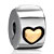 22K Gold Plated Silver Heart Clip Lock Stopper Love Beads Charms Bracelets