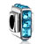 December Birthstone Blue Swarovski Crystal Fit All Brands Silver Plated Beads Charms Bracelets