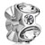White Crystal Floral Fit All Brands Silver Plated Beads Charms Bracelets