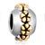 22K Flower Circle All Brand Two Tone Plated Beads Charms Bracelets