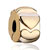22K Gold Plated Silver Heart Circle Clip Lock Stopper All Brand Beads Charms Bracelets