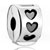 Silver Heart Circle Clip Lock Stopper Beads Charms Bracelets