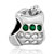 Cute Stocking Emerald Crystal May Birthstone Fit All Brands Silver Plated Beads Charms Bracelets