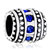 Sapphire September Birthstone Round 925  Sterling Silver Beads Charms Bracelets Fit All Brands