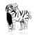 Cute Zebra 925 Sterling Silver European Beads