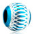Pale Blue Aluminum Fit All Brands Silver Plated Beads Charms Bracelets