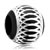 Black With Aluminum Silver Plated Beads Charms Bracelets