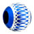 Deep Blue Aluminum Fit All Brands Silver Plated Beads Charms Bracelets