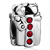 Cute January Birthstone Gift Box Silver Plated Beads Charms Bracelets