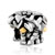 Golden Flower Shape Two Tone Plated Beads Charms Bracelets