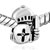 Knight Shield Silver Plated Beads Charms Bracelets