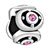 Pink Crystal Eye Wheel Silver Plated Beads Charms Bracelets
