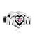 Pink Swarovski Crystal Mom Heart Fit All Brands &  Gift For Mother Silver Plated Beads Charms Bracelets