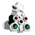 May Birthstone Christmas Tree Silver Plated Beads Charms Bracelets