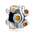 Topaz Crystal Interwined Wheel Silver Plated Beads Charms Bracelets