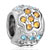 Topaz Aquamarine Crystal Flower Wheel Spacer Silver Plated Beads Charms Bracelets