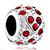 Heart Shape With January Birthstone Crystal 925  Sterling Silver Love Beads Charms Bracelets Fit All Brands