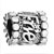 Flower Edged Round With Word Friend Silver Plated Beads Charms Bracelets