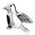 Cute Pigeon Silver Plated Beads Charms Bracelets