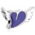 Heart With Wings Purple Euro Love Silver Plated Beads Charms Bracelets