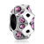 Square Light Pink Crystal Diamond Accent All Brand Silver Plated Beads Charms Bracelets