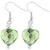 Murano Glass Light Green Heart Earrings