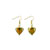 Gold Heart Murano Glass Earrings