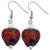 Murano Glass Red Heart Christmas Earrings