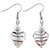 White Heart Murano Glass Earrings