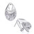 April Birthstone Clear Made Swarovski Crystal Purse Stud Earrings
