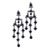 Black Circles And Squares Earrings