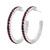 Violet Purple Hoop Studded Earrings