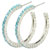 Blue Green Studded Hoop Earrings