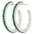 Green Studded Hoop Earrings