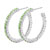 Lime Green Studded Hoop Earrings
